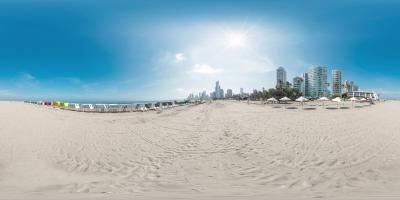 Playa con acceso al Hotel Dann Cartagena